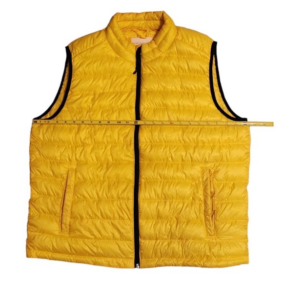 Aeropostale Bright Neon Yellow Puffer Vest 2 Pockets Unisex Size XL Pre-owned - Picture 4 of 8